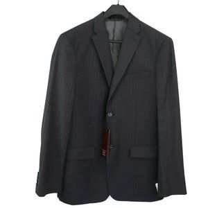 Perry Ellis Mens Charcoal Pinstripe Suit Jacket